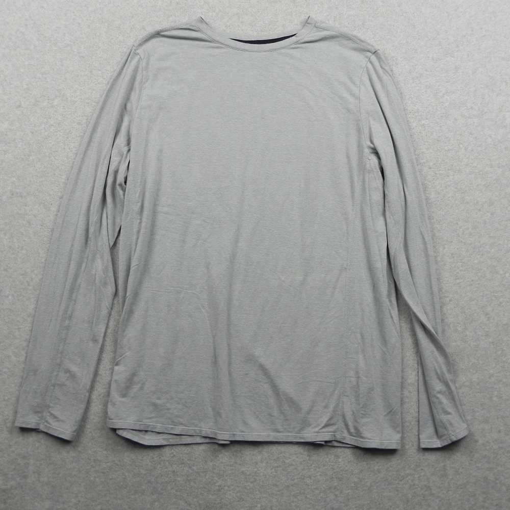 Hylete Shirt Mens XL Activewear Training Base Layer Stretch Gray Long Sleeve